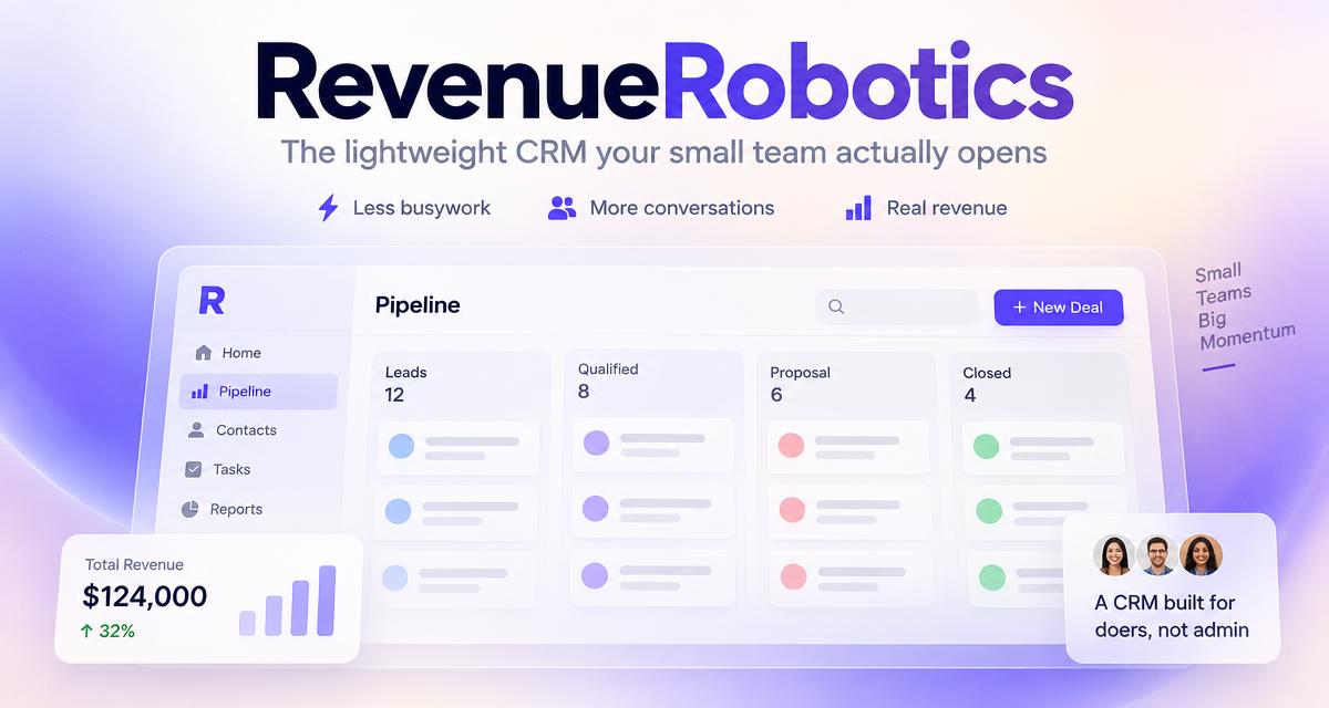 RevenueRobotics CRM workspace